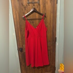Elegant Red Sleeveless Dress
